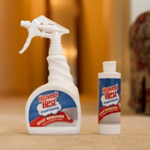 Two bottle of Heaven's Best spot cleaner are shown